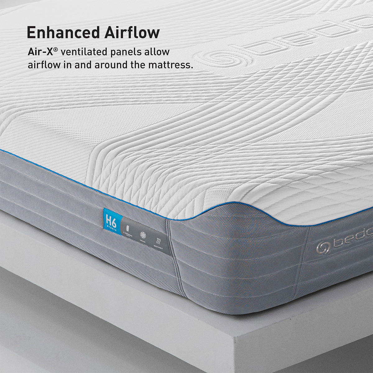 Bedgear H6 Hybrid Performance Mattress - Cooling Memory Foam & Innerspring