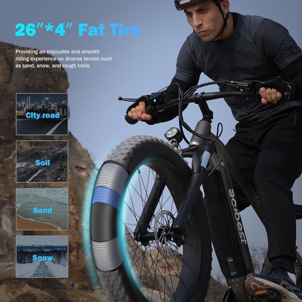 Actbest Ranger 1400W All-Terrain Fat-Tire Electric Mountain Bike
