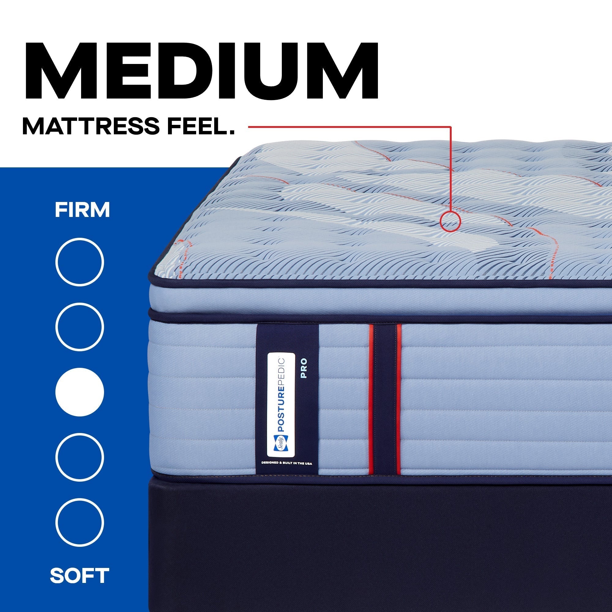 Sealy Posturepedic Pro Spring Dupont II 15" Medium Euro Pillowtop Mattress