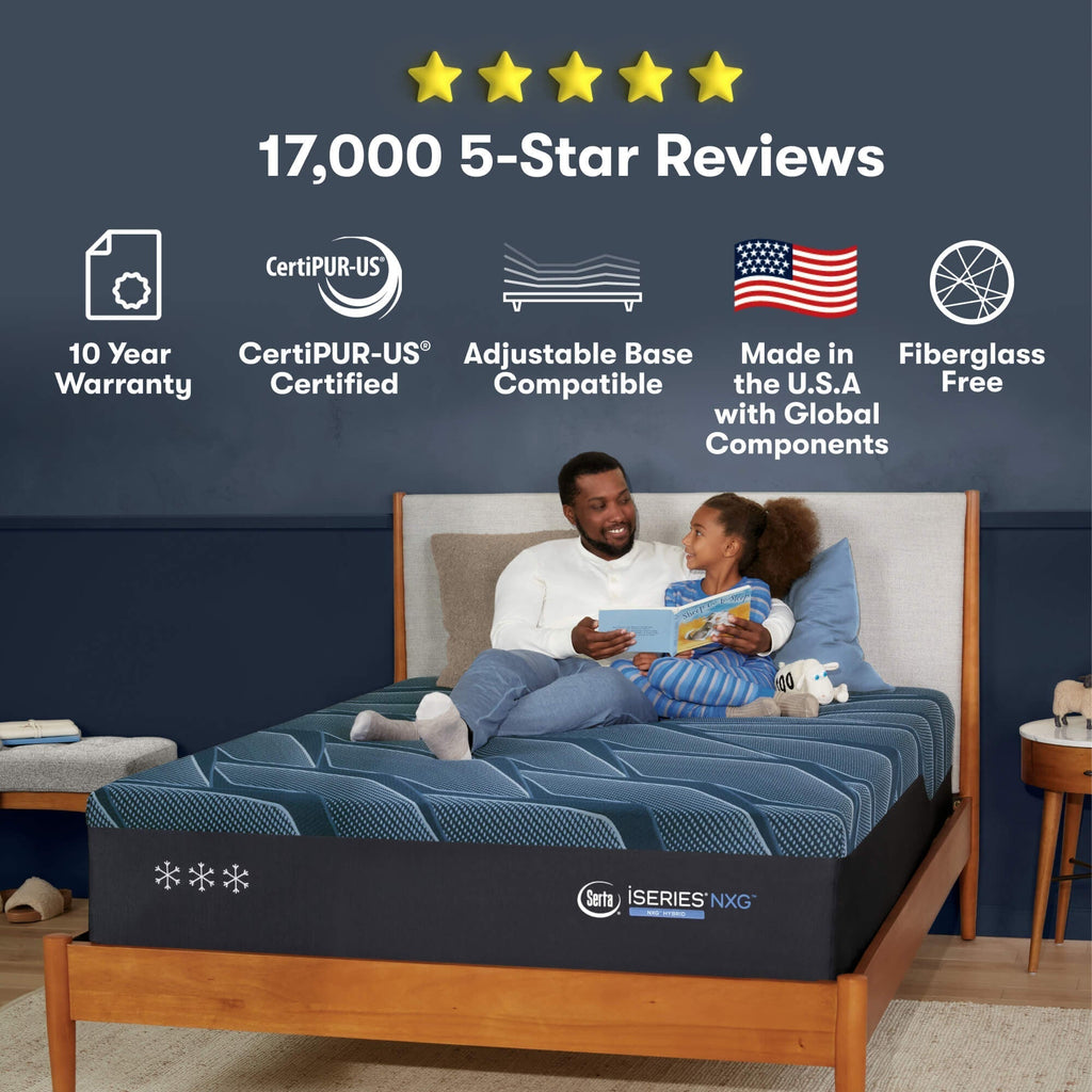 Serta iSeries NXG 2500 Plush Mattress - Contouring Cooling Foam Core Support