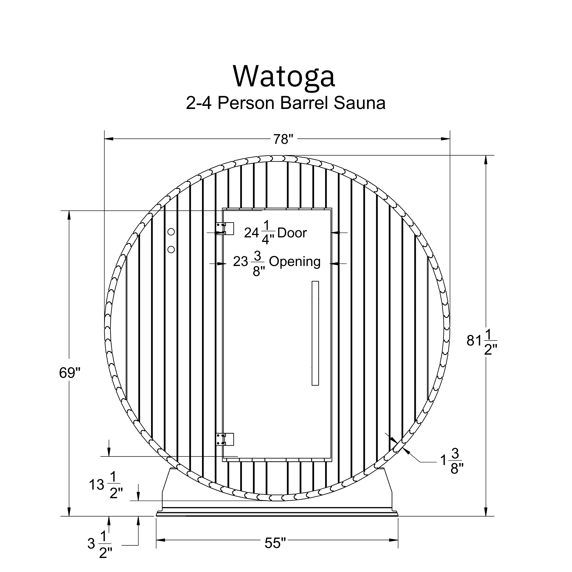 Watoga 2-4 Person Barrel Sauna Kit