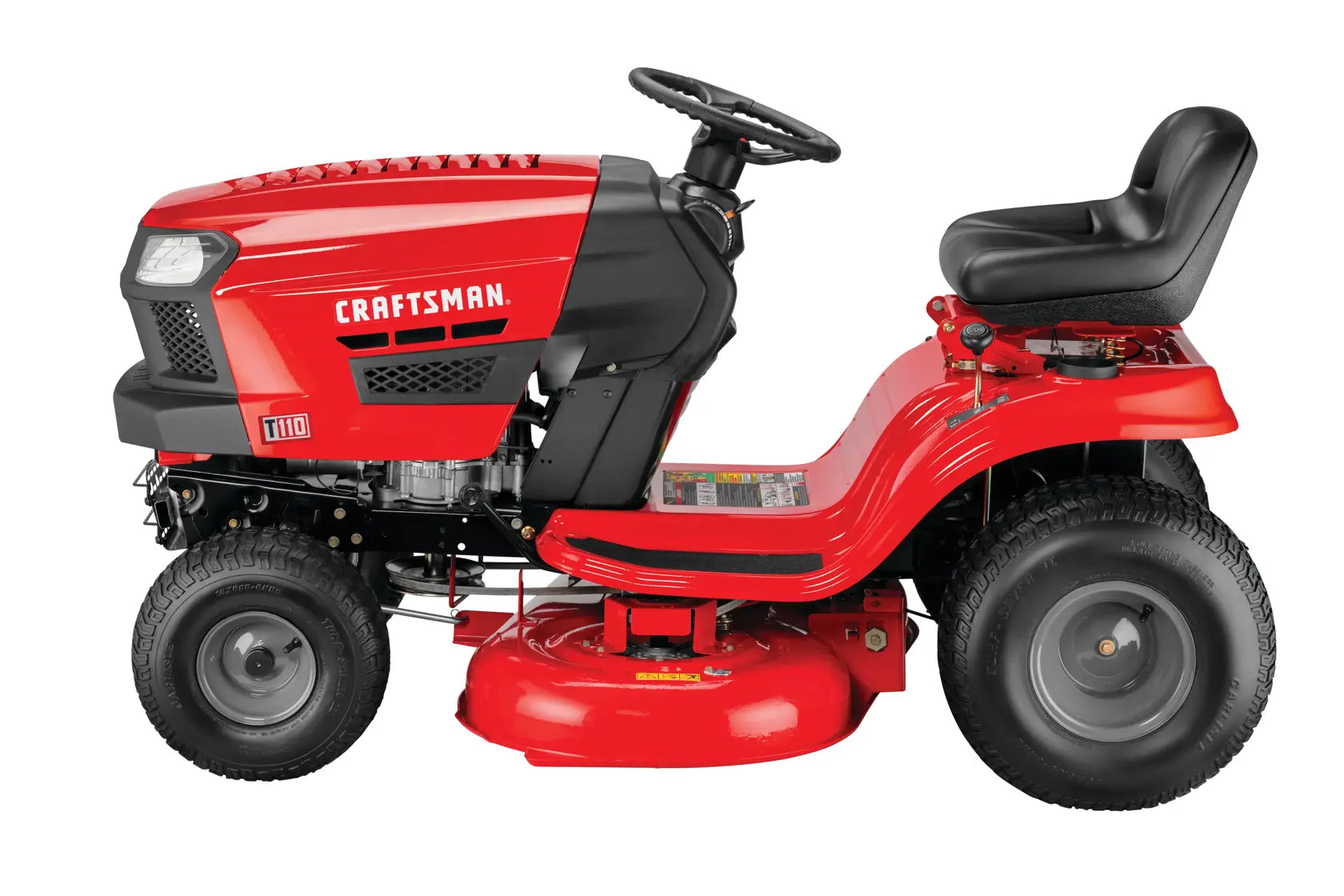 CRAFTSMAN T110 42-Inch 17.5 HP Briggs & Stratton Gas Riding Lawn Mower with 7-Speed Gear Drive
