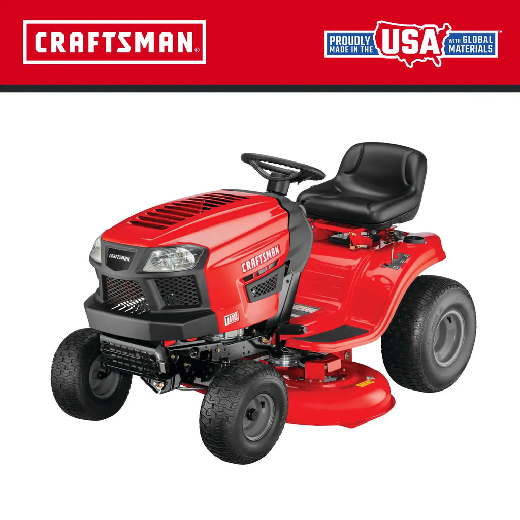 CRAFTSMAN T110 42-Inch 17.5 HP Briggs & Stratton Gas Riding Lawn Mower with 7-Speed Gear Drive