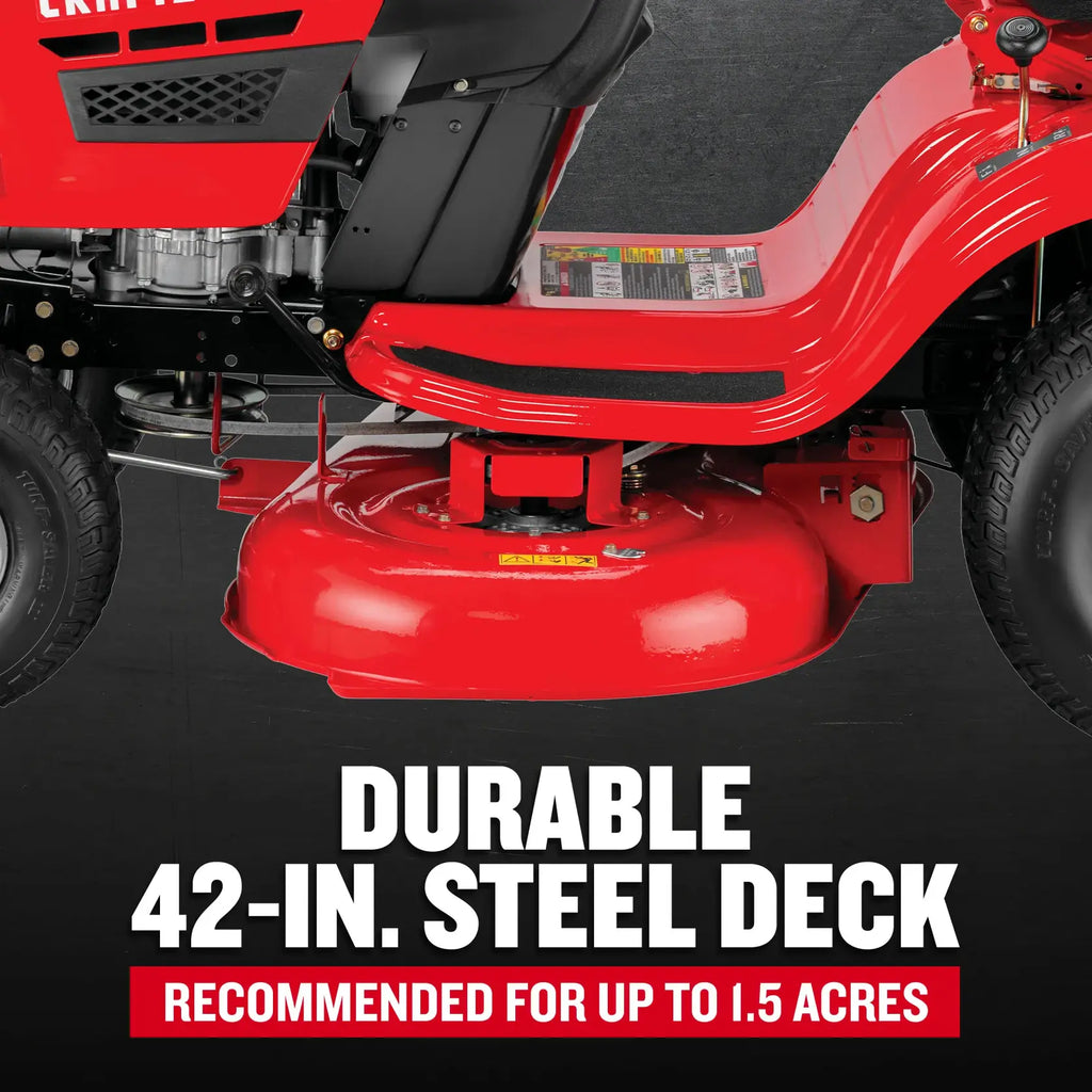CRAFTSMAN T110 42-Inch 17.5 HP Briggs & Stratton Gas Riding Lawn Mower with 7-Speed Gear Drive