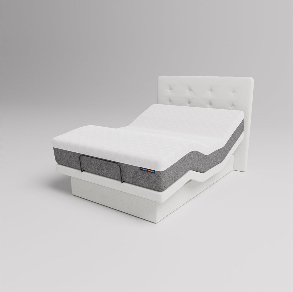 The Dawn House Bed - Adjustable Base Split King Ivory - Floor Model