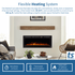 The Sideline 84 Inch Recessed Smart Electric Fireplace 80043