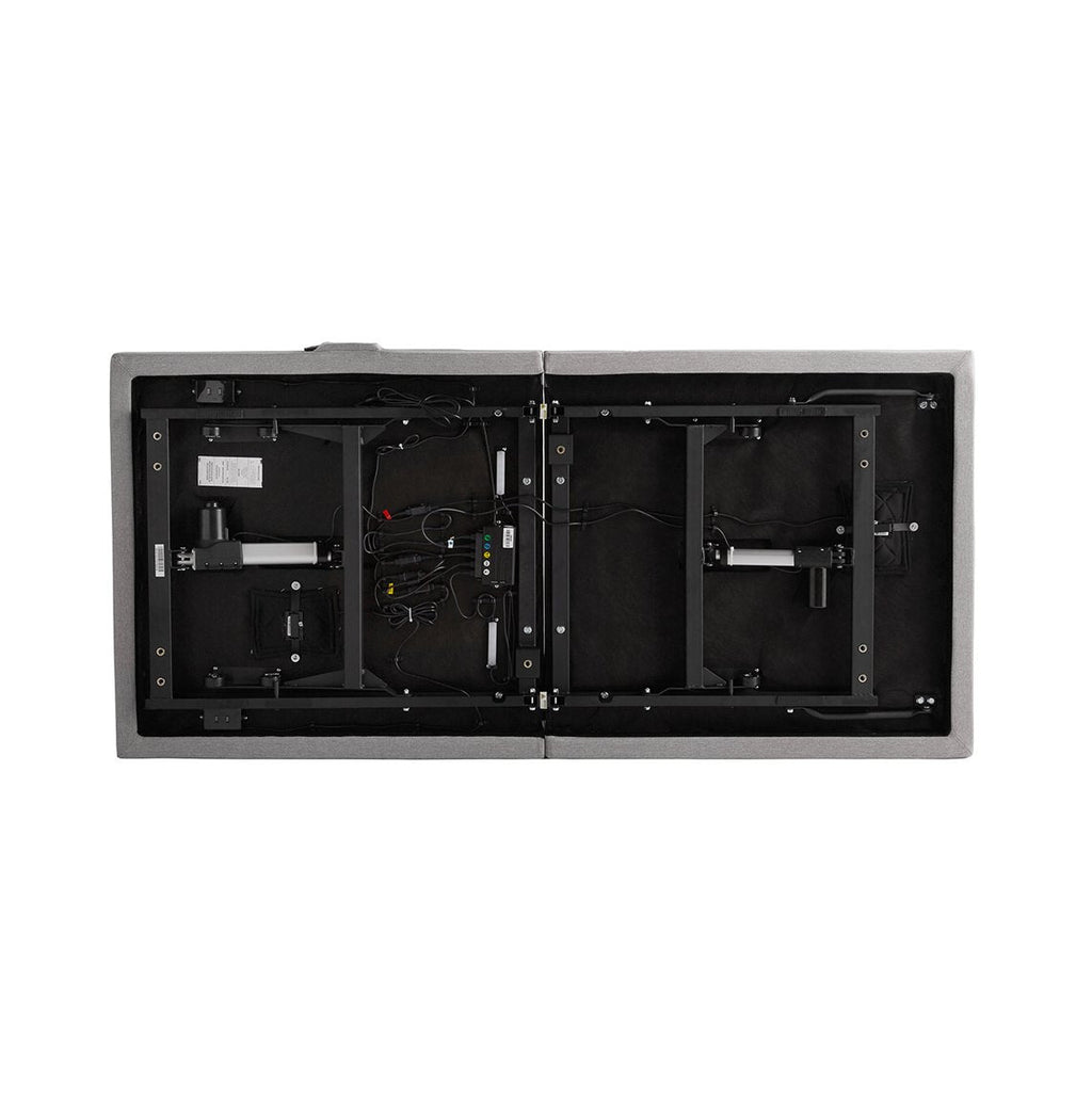 Malouf Structures™ M555 Smart Adjustable Bed Base – 5 Preset Positions including Zero Gravity, Advanced Vibrational Massage, and Bluetooth App Control - Floor Model