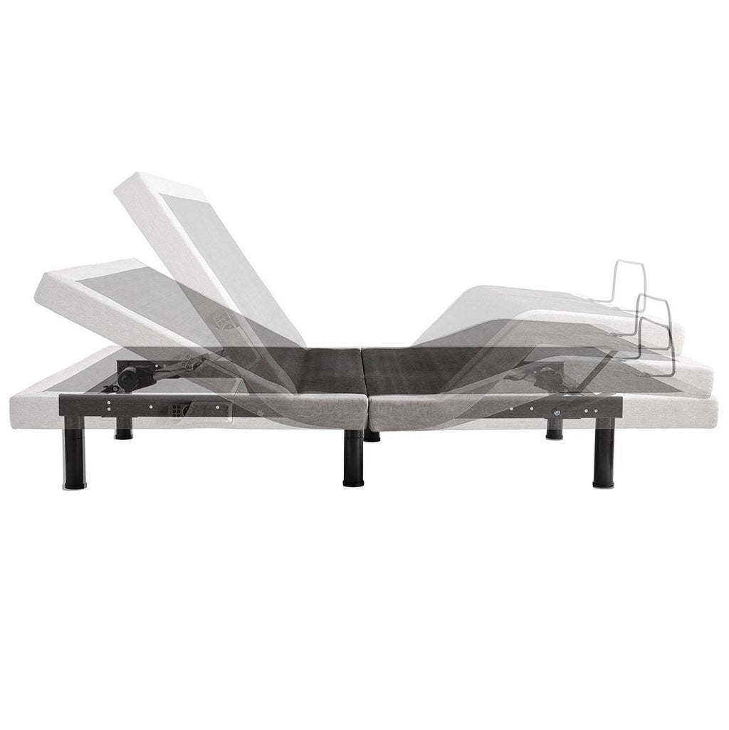 Malouf Structures™ M555 Smart Adjustable Bed Base – 5 Preset Positions including Zero Gravity, Advanced Vibrational Massage, and Bluetooth App Control - Floor Model