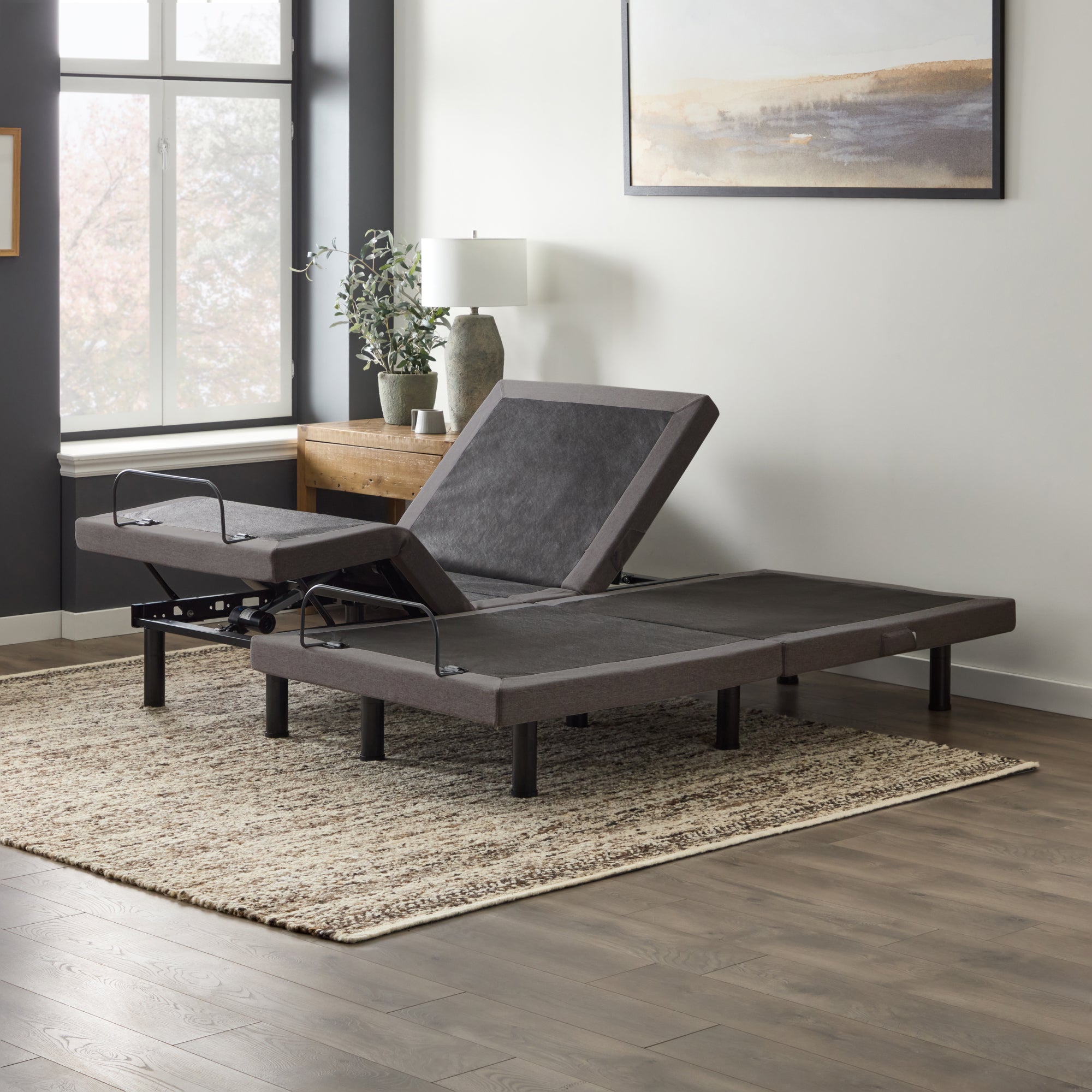 Malouf M455 Smart Adjustable Bed Base - App-Controlled with Massage