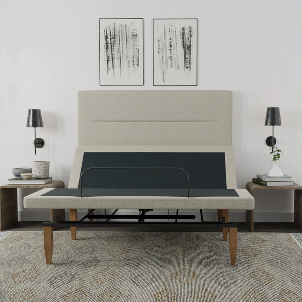 Bedplanet Taylor Adjustable Base with Headboard - Zero-Clearance & Wireless Remote