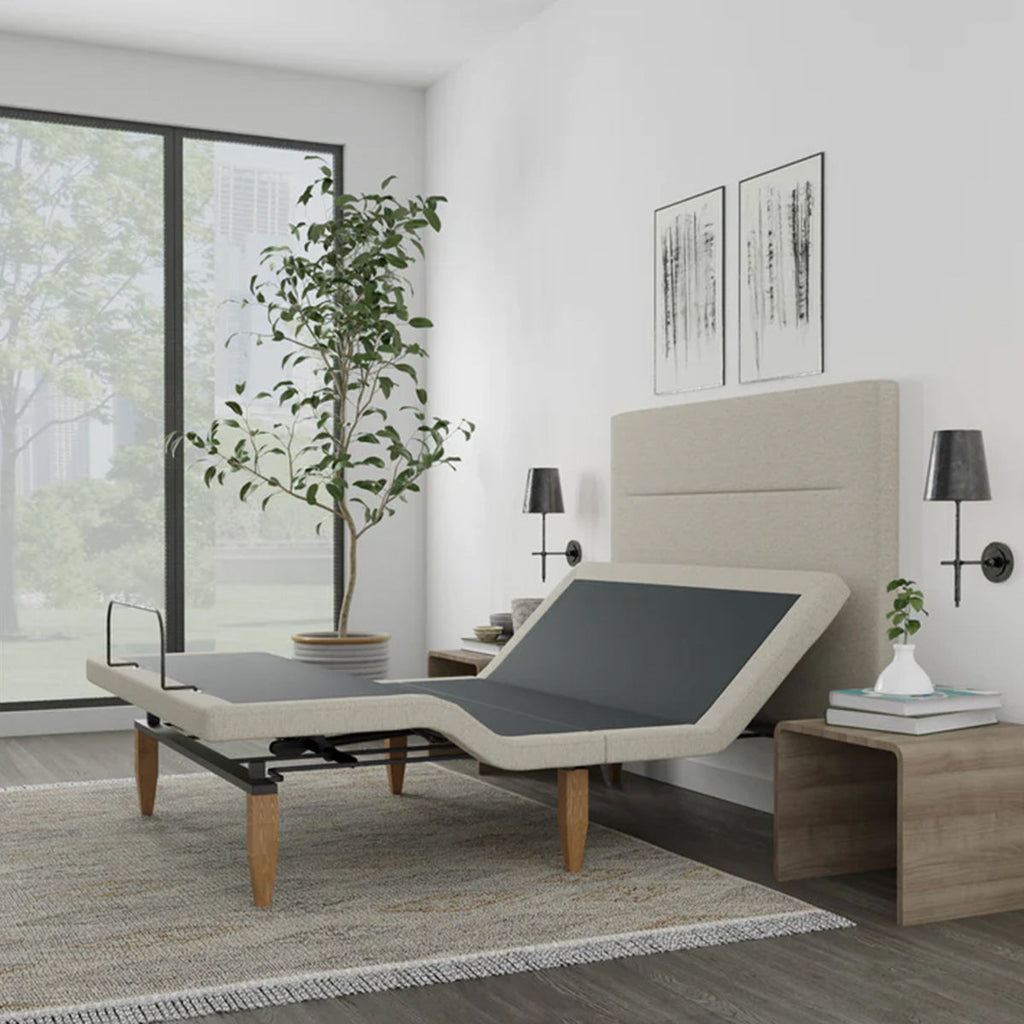 Bedplanet Taylor Adjustable Base with Headboard - Zero-Clearance & Wireless Remote