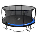 SpaceJump Lunar 16 Foot Trampoline, Outdoor Round Bouncer with Safety Net, Black