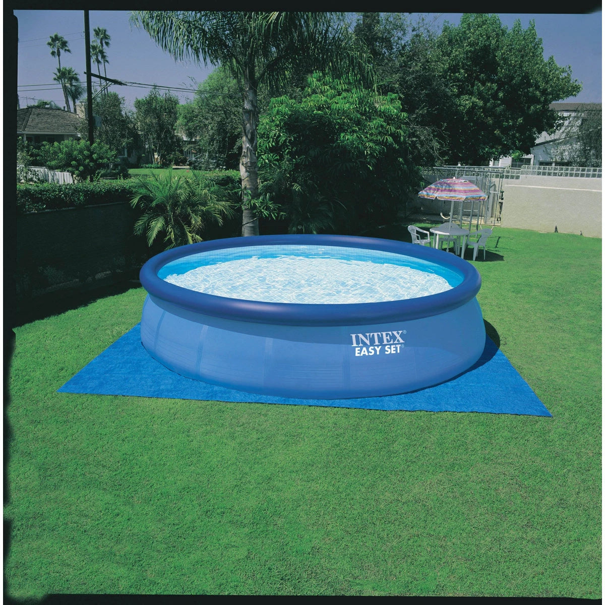 Intex 15ft x 48in Easy Swimming Pool Kit w/ 1000 GPH GFCI Filter Pump 26167EH