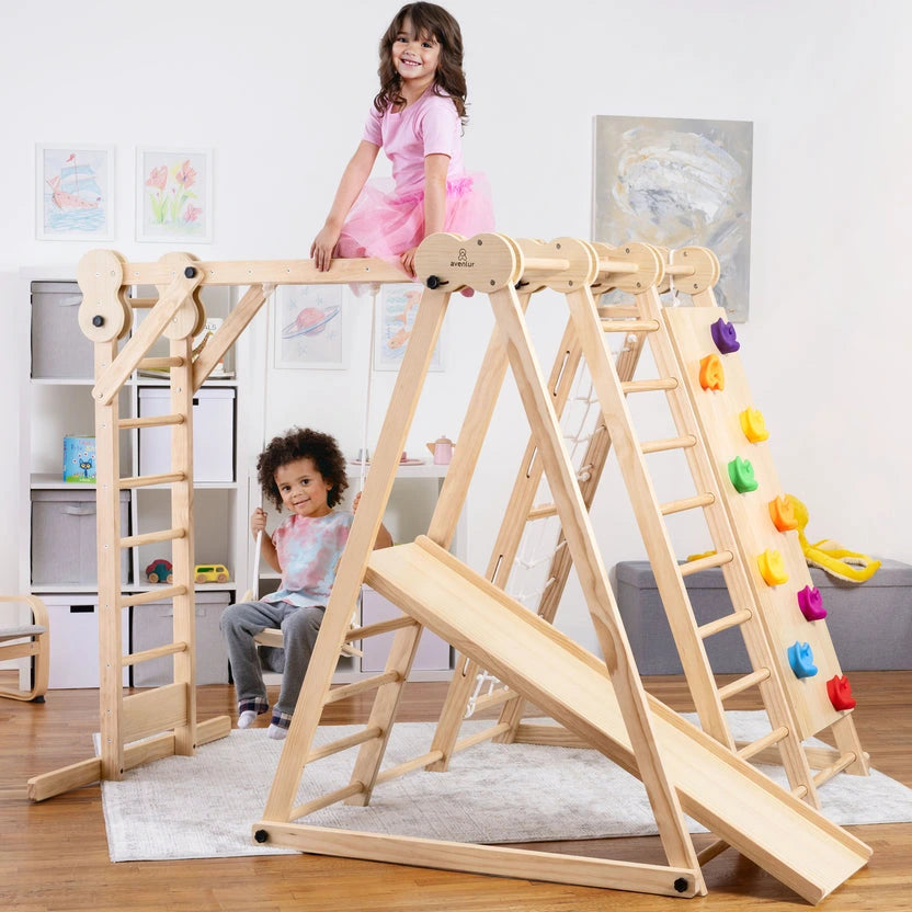 Avenlur 8 in 1 Chestnut | Foldable Jungle Gym