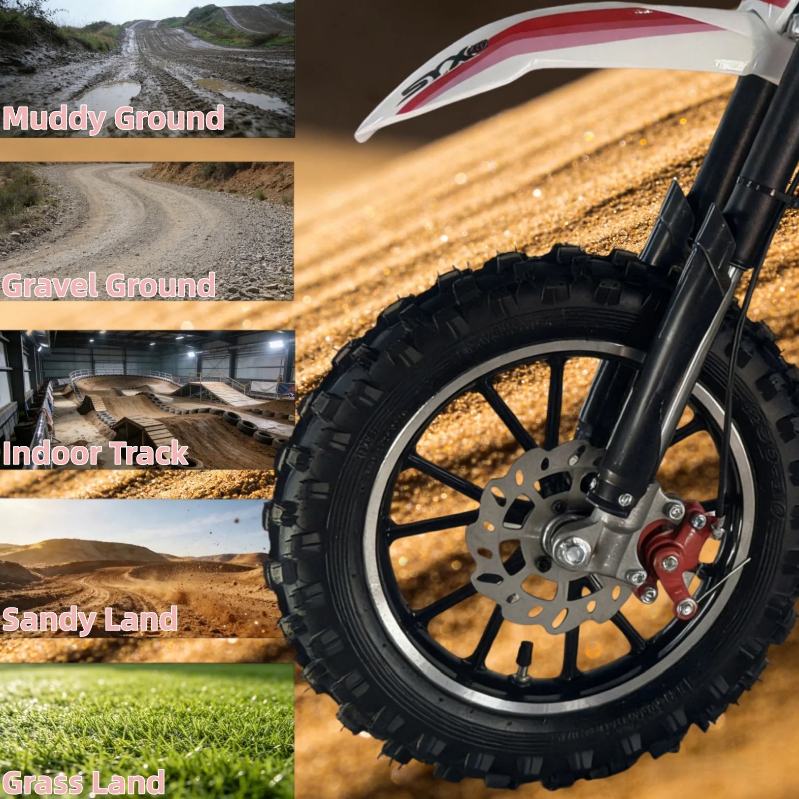SYX MOTO MK 40cc 4 Stroke Mini Dirt Bike Pull Start Automatic Transmission Pit Bike for Kids