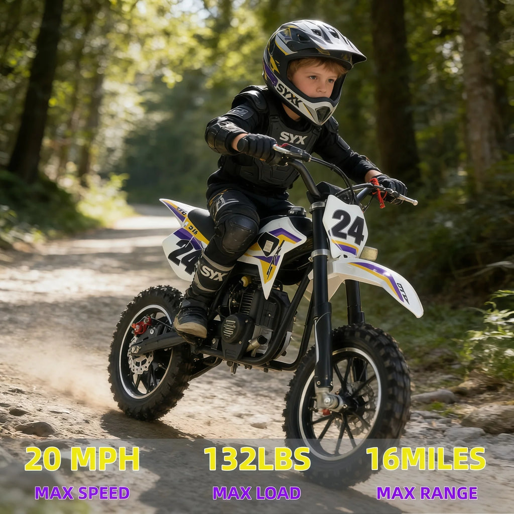 SYX MOTO MK 40cc 4 Stroke Mini Dirt Bike Pull Start Automatic Transmission Pit Bike for Kids