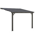 AECOJOY 10’x10′ Adjustable Height Wall Mounted Outdoor Gazebos Pergola
