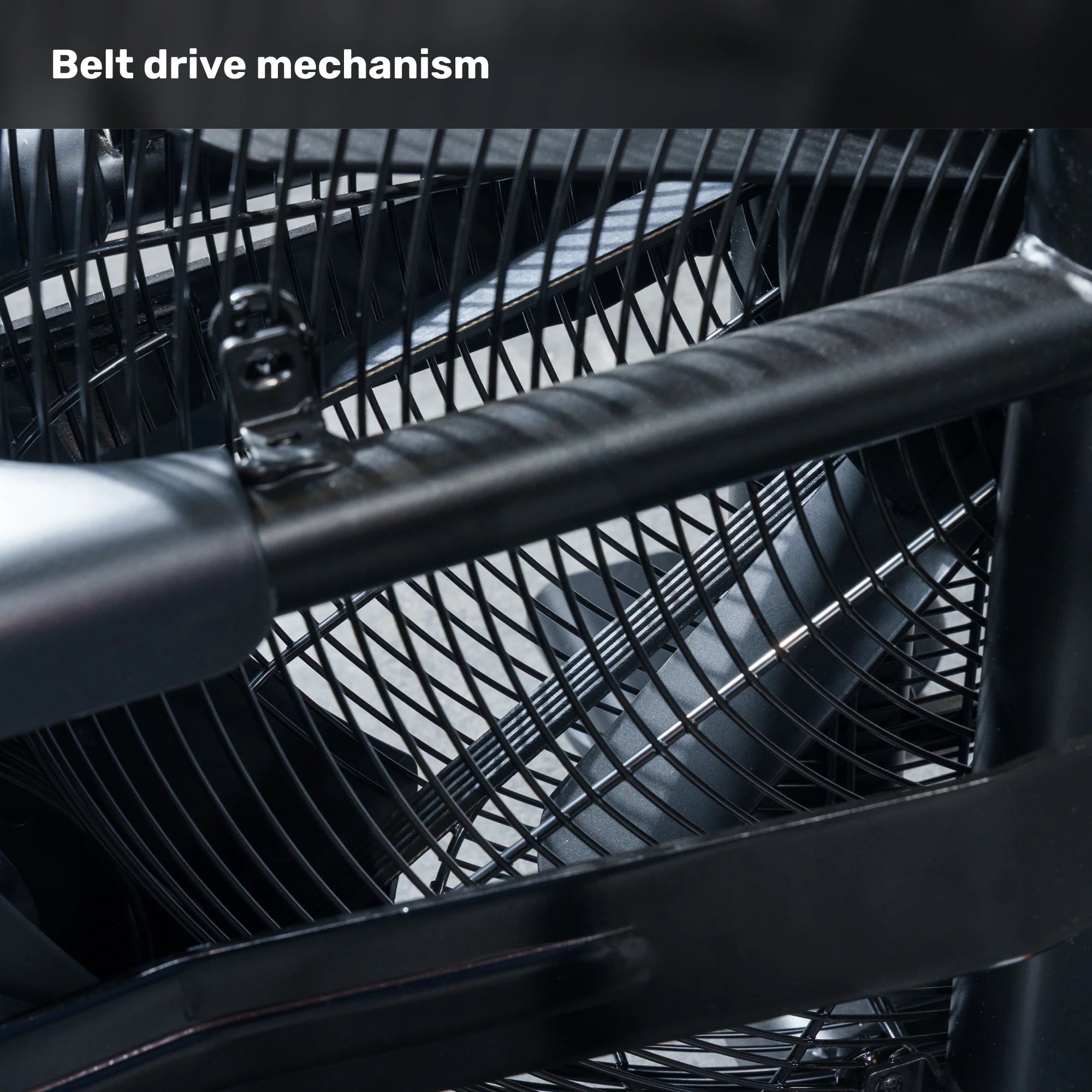Bells of Steel Residential Air Bike with Wind Guard, Belt-Driven Full Body Fan Bike for Home Gym