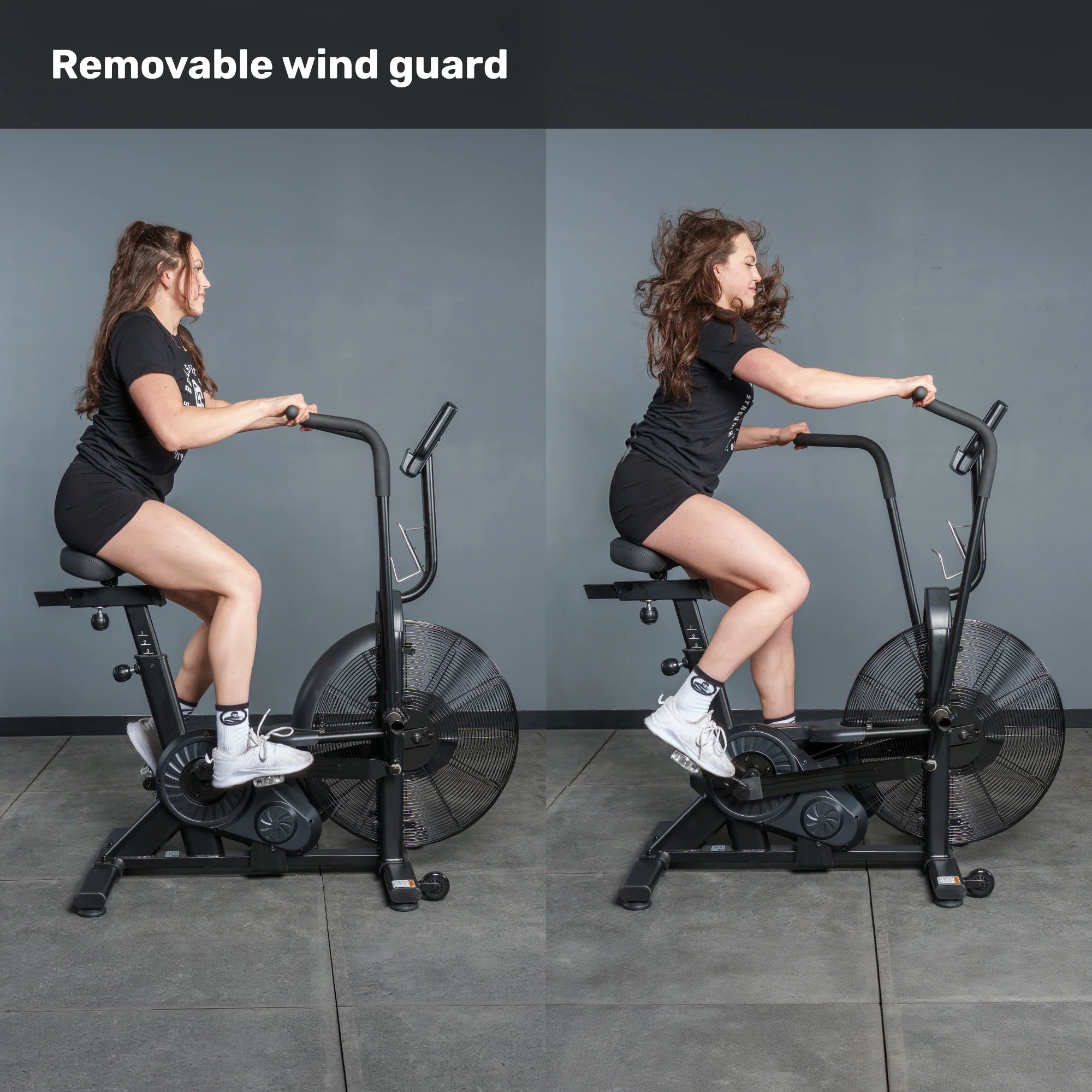 Bells of Steel Residential Air Bike with Wind Guard, Belt-Driven Full Body Fan Bike for Home Gym
