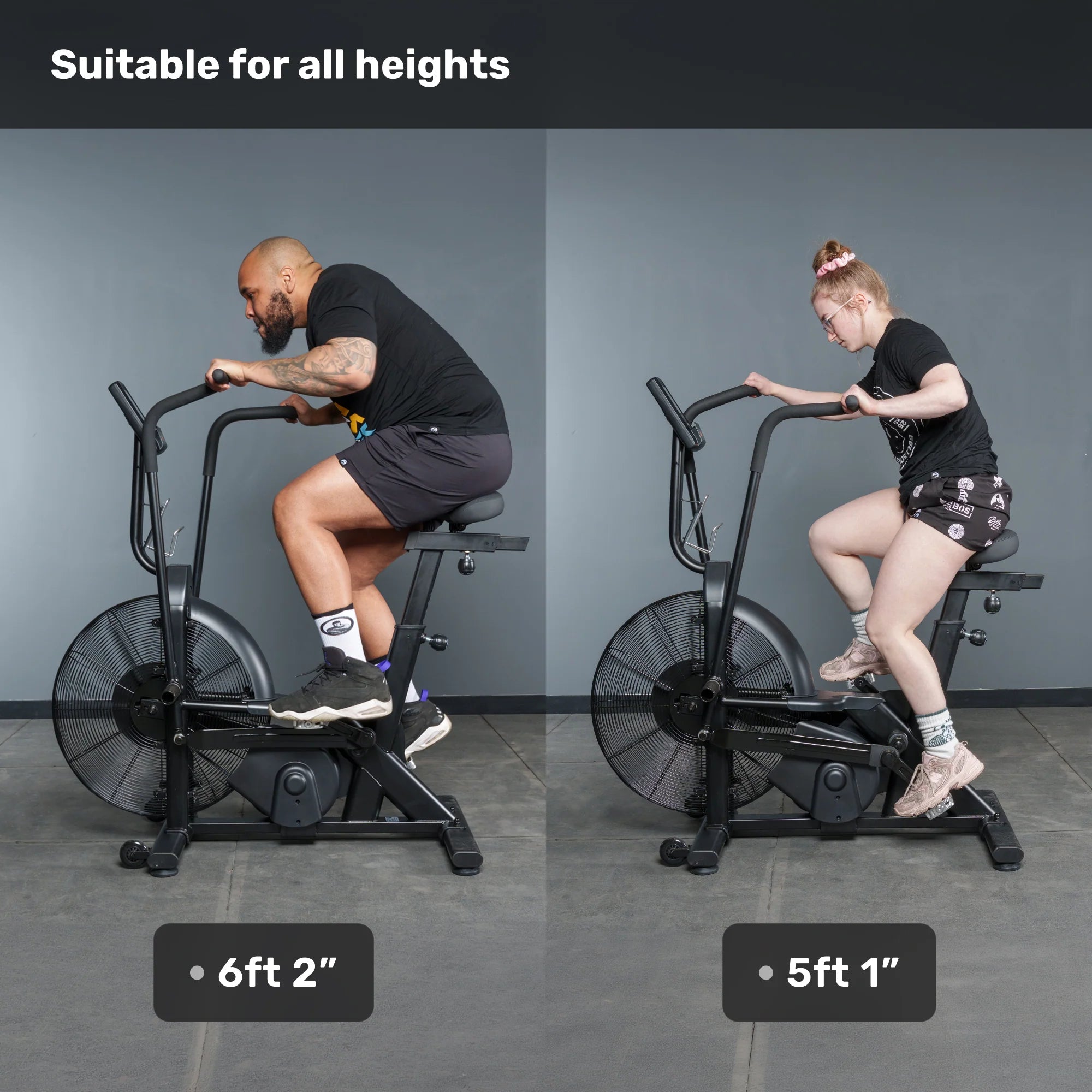 Bells of Steel Residential Air Bike with Wind Guard, Belt-Driven Full Body Fan Bike for Home Gym