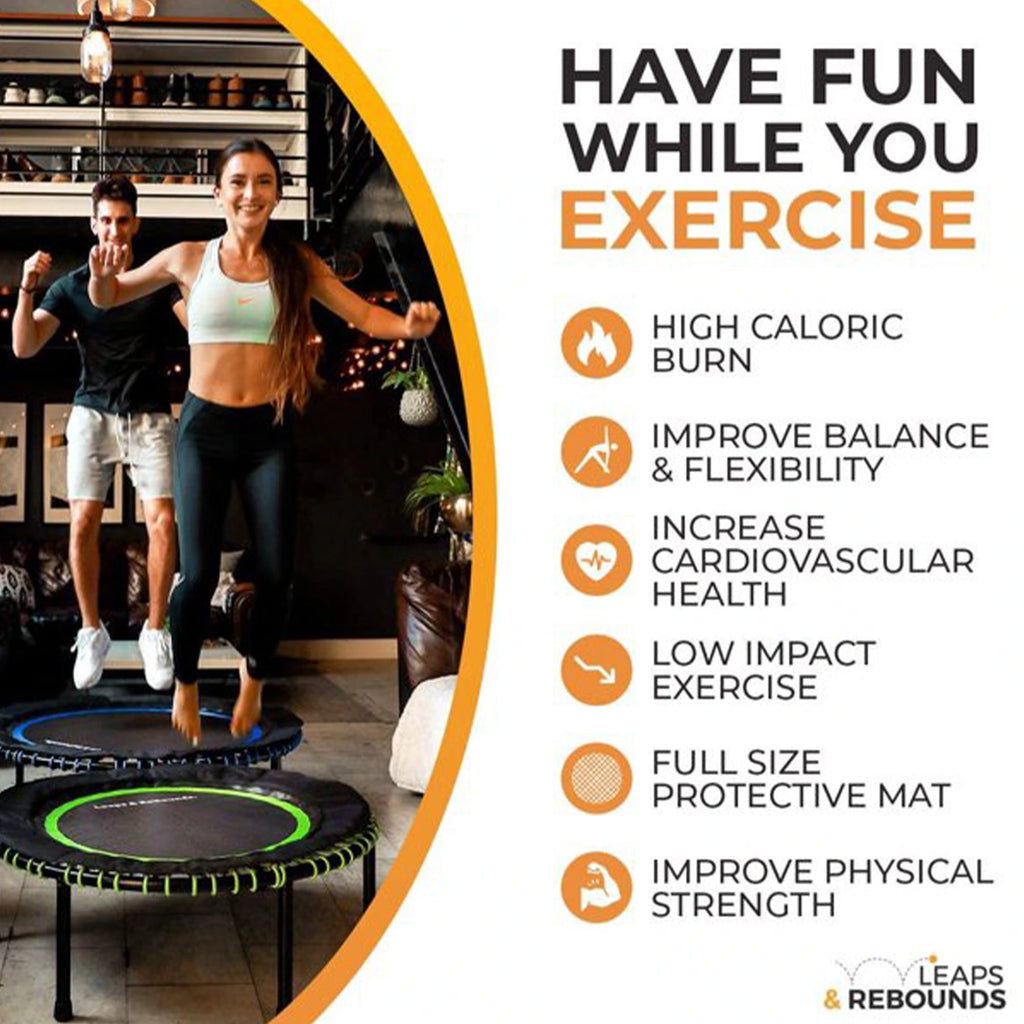 The Leaps & ReBounds Fitness Trampoline – Bungee Rebounder