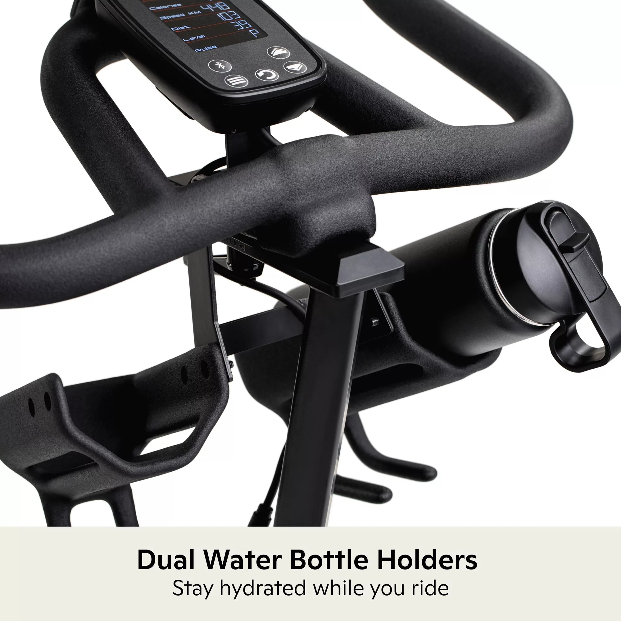 Schwinn IC4 Indoor Cycling Bike with 100 Resistance Levels, Bluetooth Heart Rate Armband, Dual-Sided SPD Pedals, Compatible with Peloton App, Zwift and JRNY, Backlit LCD Console, 4-Way Adjustable Handlebars, Includes 3 lb Dumbbells