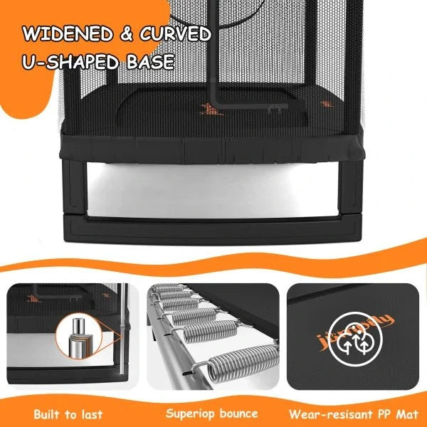 JumpFly 6FT Toddler Trampoline for Kids with Swing