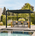 Backyard Discovery Sarasota 16’x10′ Galvanized Steel Louvered Pergola
