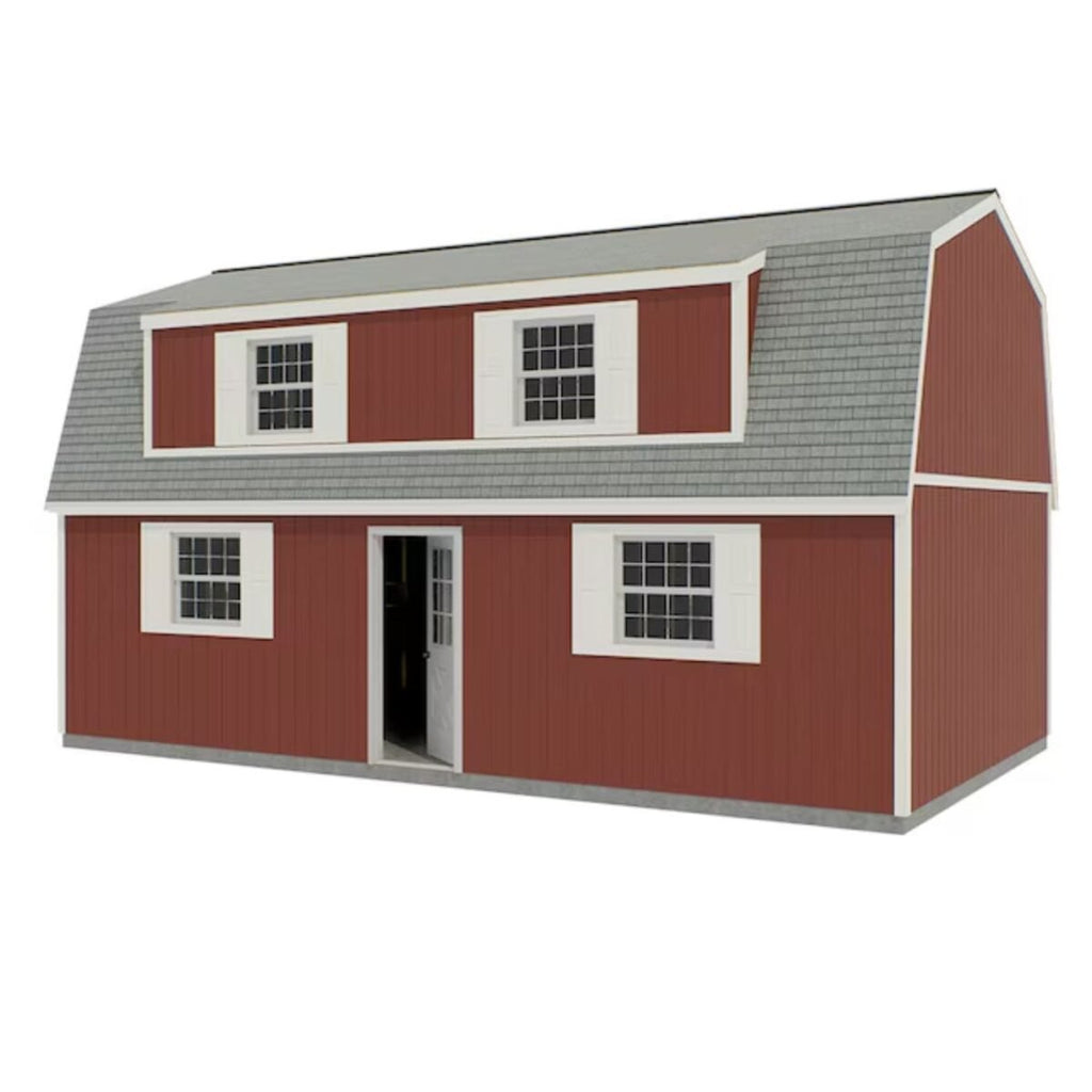 Best Barns Camp Reynolds 16-ft x 32-ft Gambrel Style Wood Outdoor Storage Shed
