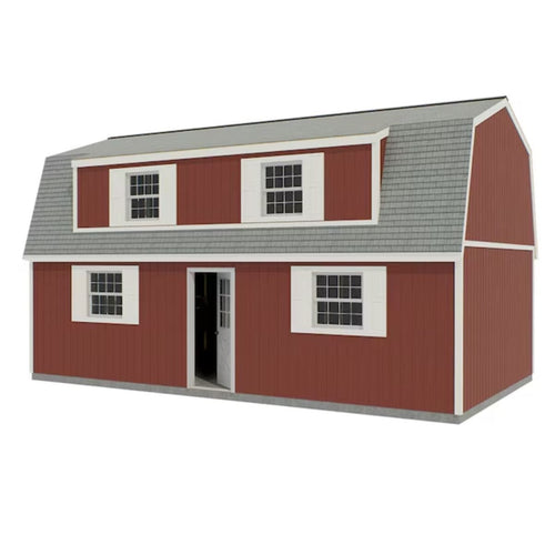 Best Barns Camp Reynolds 16-ft x 32-ft Gambrel Style Wood Outdoor Storage Shed