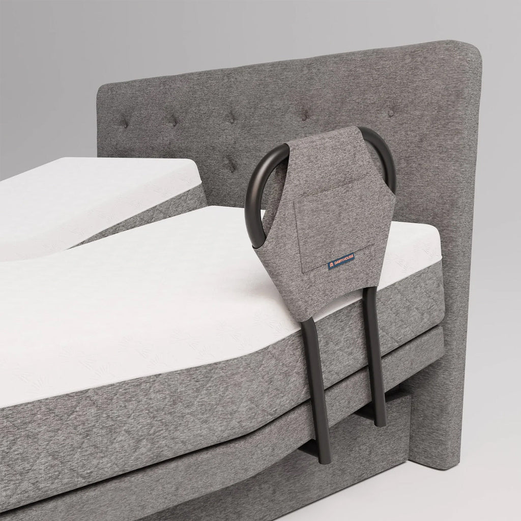The Dawn House Bed - Adjustable Base Split King Ivory - Floor Model