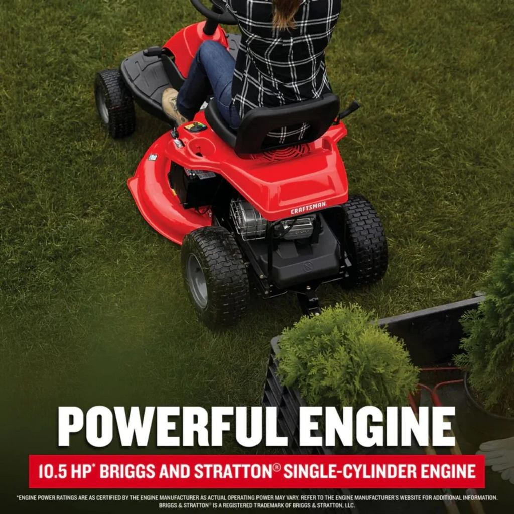 CRAFTSMAN R110 30-Inch 10.5 HP Briggs & Stratton Rear-Engine Gas Riding Lawn Mower with Mulching Kit