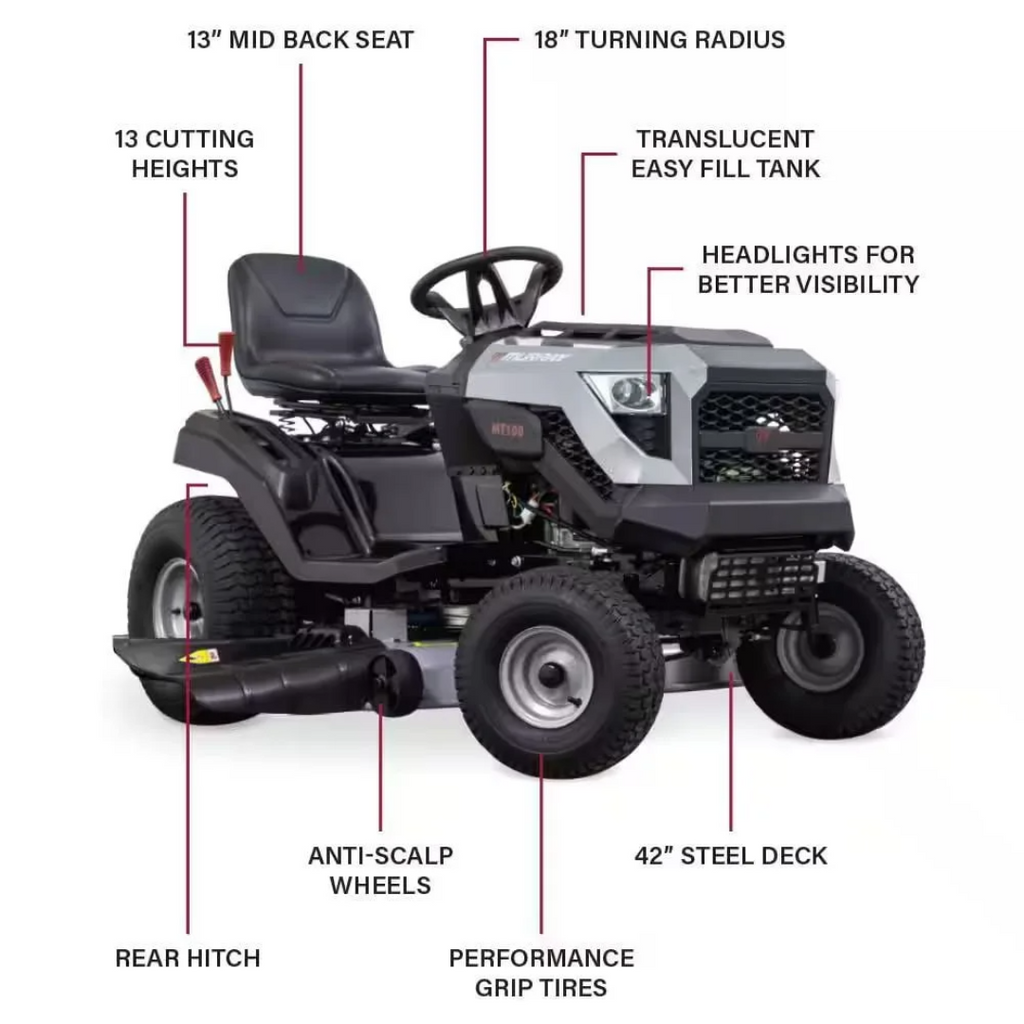 Murray MT100 42-Inch 13.5 HP Briggs & Stratton 6-Speed Riding Lawn Tractor