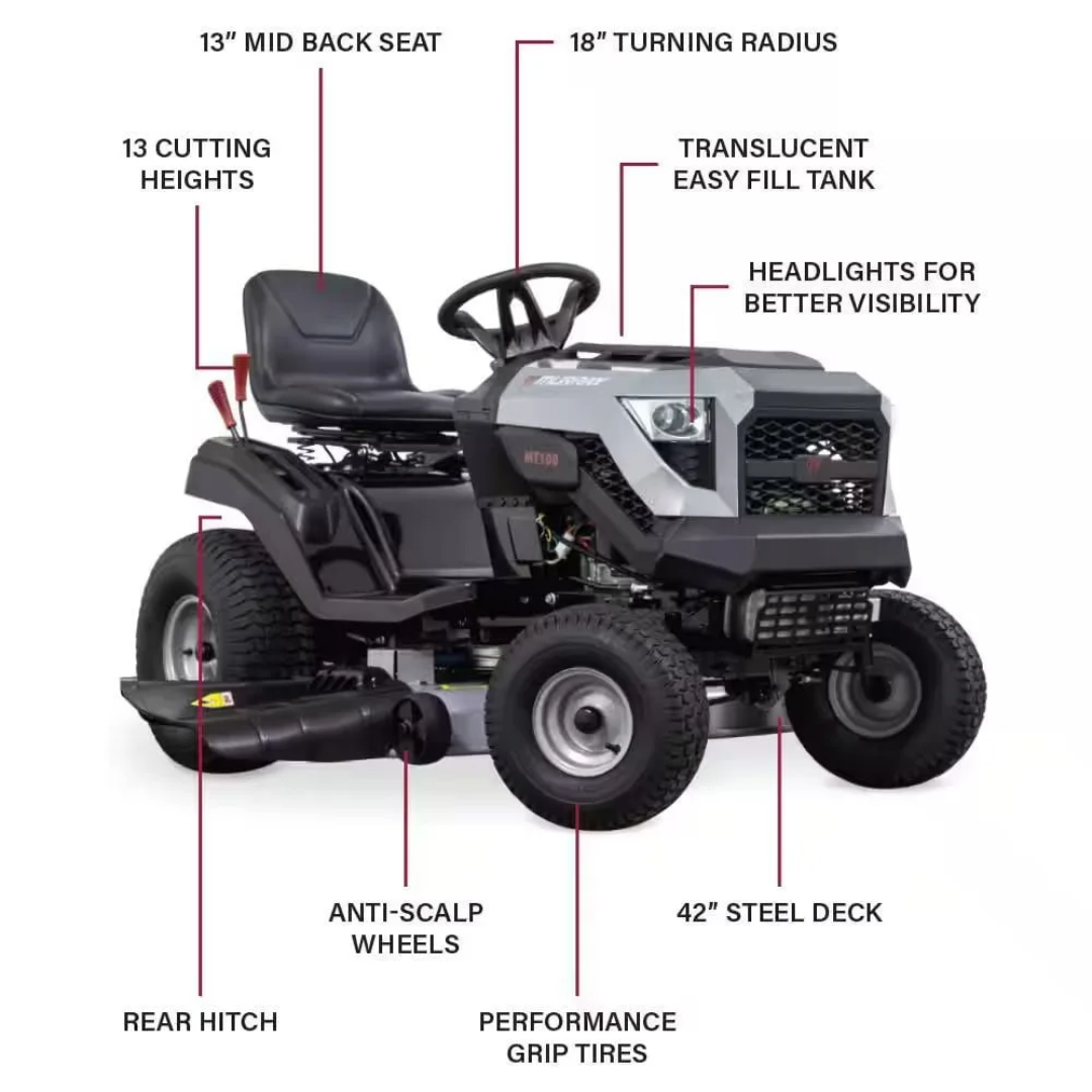 Murray MT100 42-Inch 13.5 HP Briggs & Stratton 6-Speed Riding Lawn Tractor