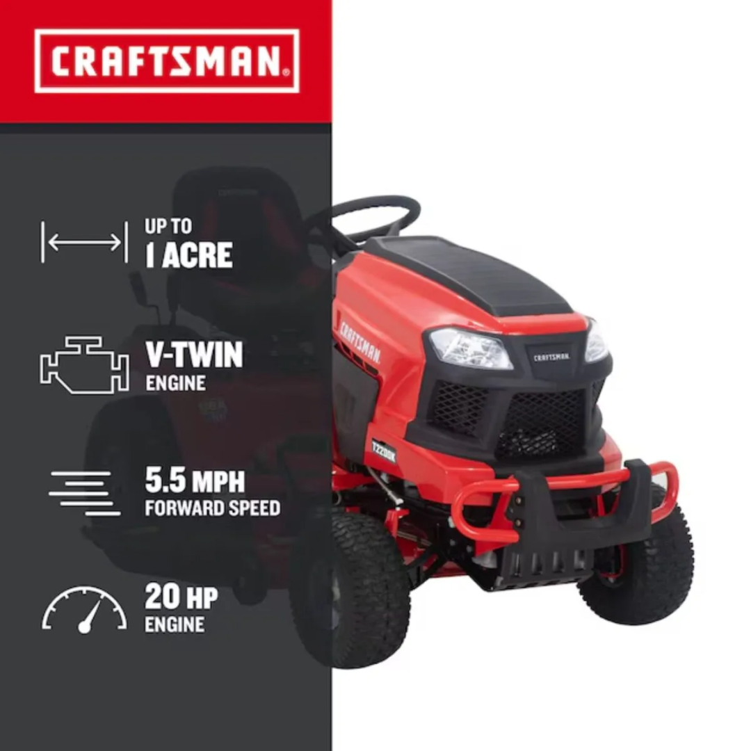 CRAFTSMAN T2200K 42-Inch 20 HP KOHLER V-Twin Hydrostatic TURN TIGHT Riding Lawn Mower