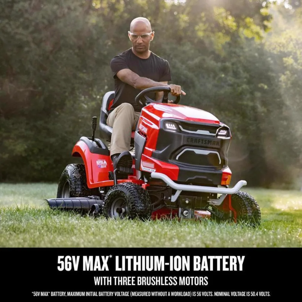 CRAFTSMAN CMCRM233303 56V MAX 42-Inch Brushless TURN TIGHT Battery-Powered Riding Lawn Mower Kit