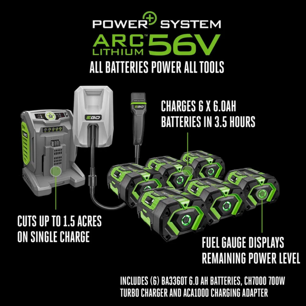 EGO POWER+ T6 TR4204 42-Inch 56V Battery-Powered Riding Lawn Mower Kit