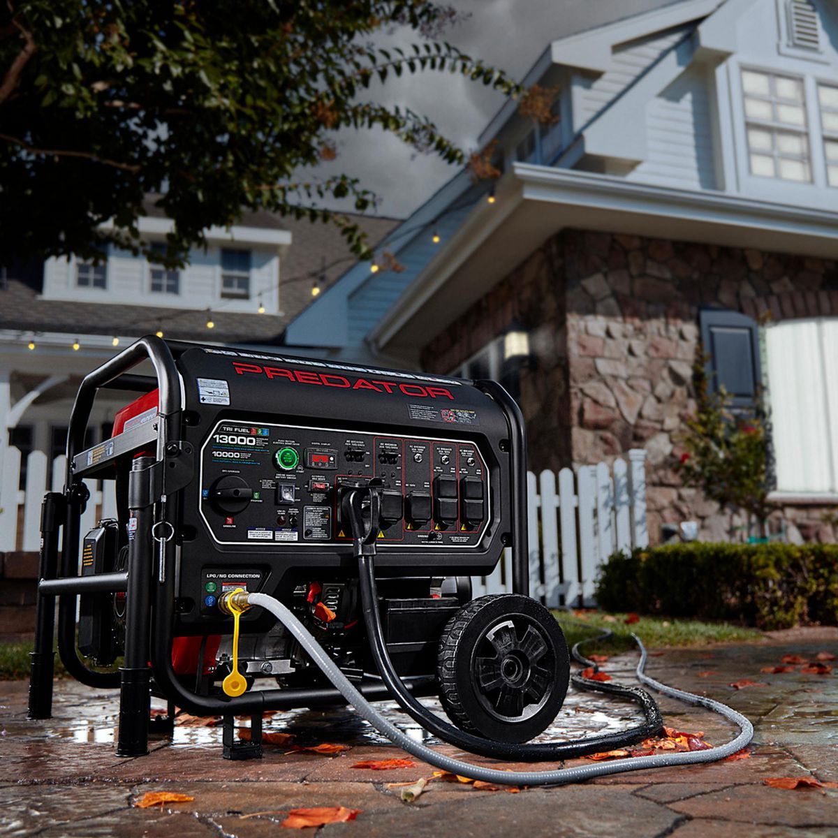 PREDATOR 13,000-Watt Tri-Fuel Portable Generator with Remote Start and CO SECURE Technology