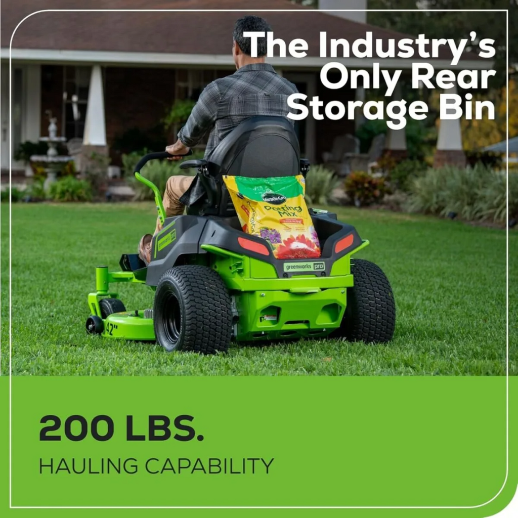 Greenworks Pro 60V CrossoverZ CRZ4261 42-Inch Cordless Electric Zero-Turn Riding Lawn Mower Kit