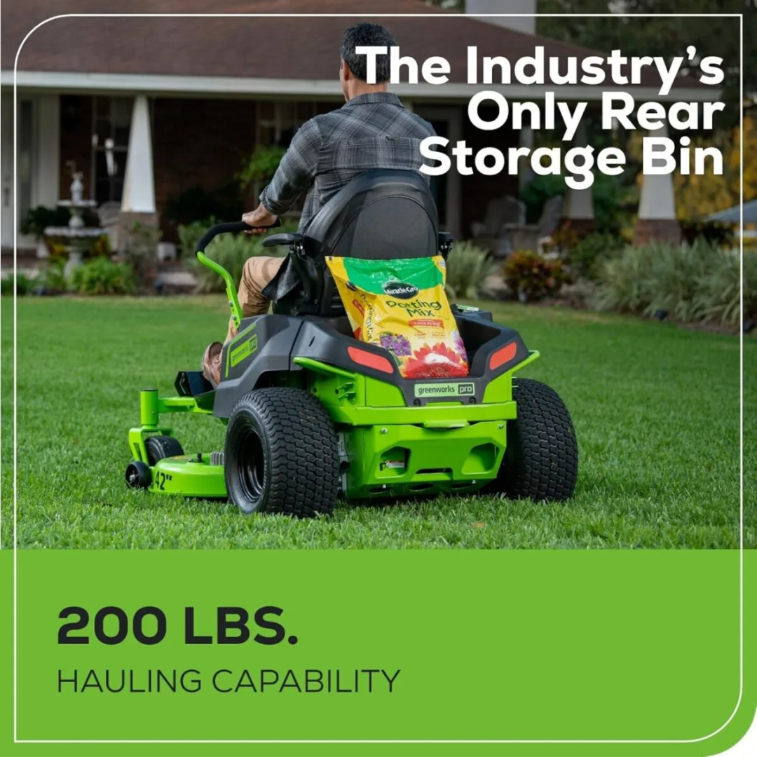 Greenworks Pro 60V CrossoverZ CRZ4261 42-Inch Cordless Electric Zero-Turn Riding Lawn Mower Kit