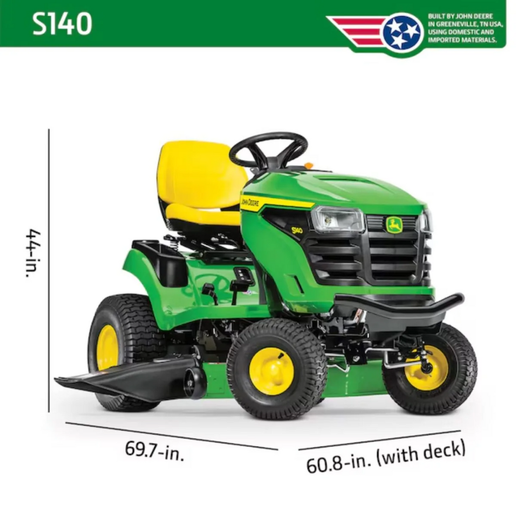 John Deere S140 48-Inch 22 HP V-Twin Hydrostatic Riding Lawn Tractor