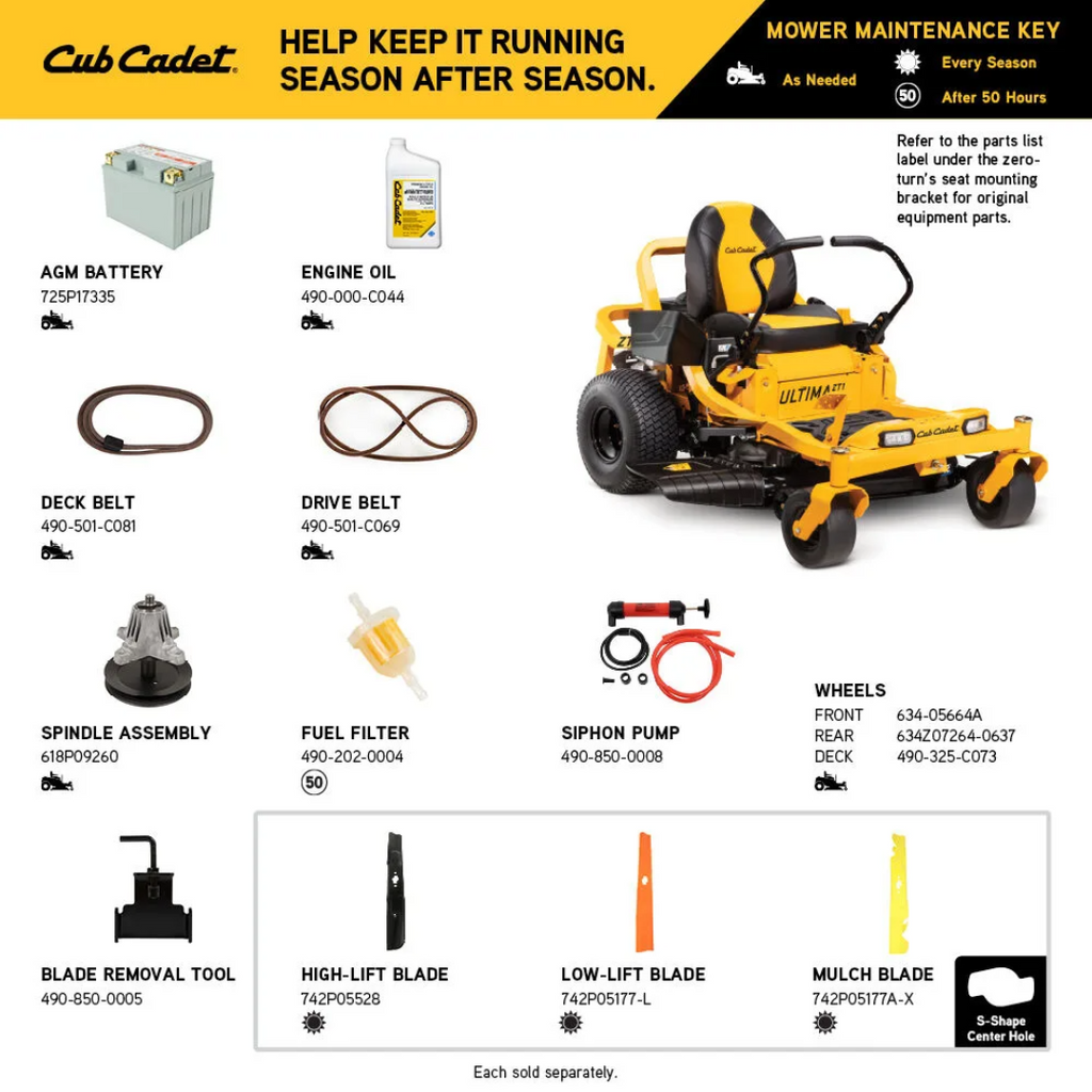Cub Cadet Ultima ZT1 42 FAB 42-Inch 21.5 HP Kawasaki V-Twin Dual Hydrostatic Zero-Turn Riding Lawn Mower