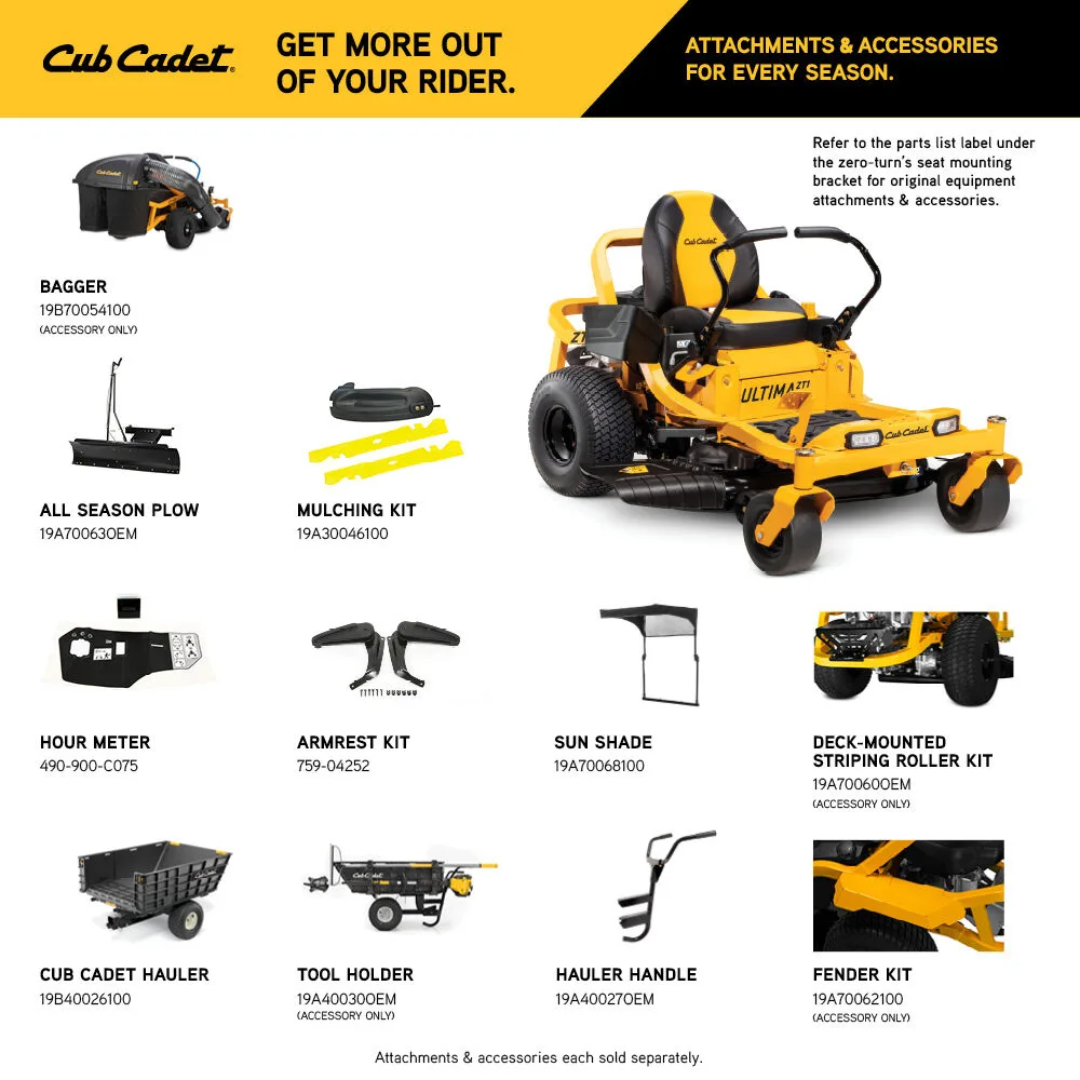 Cub Cadet Ultima ZT1 42 FAB 42-Inch 21.5 HP Kawasaki V-Twin Dual Hydrostatic Zero-Turn Riding Lawn Mower