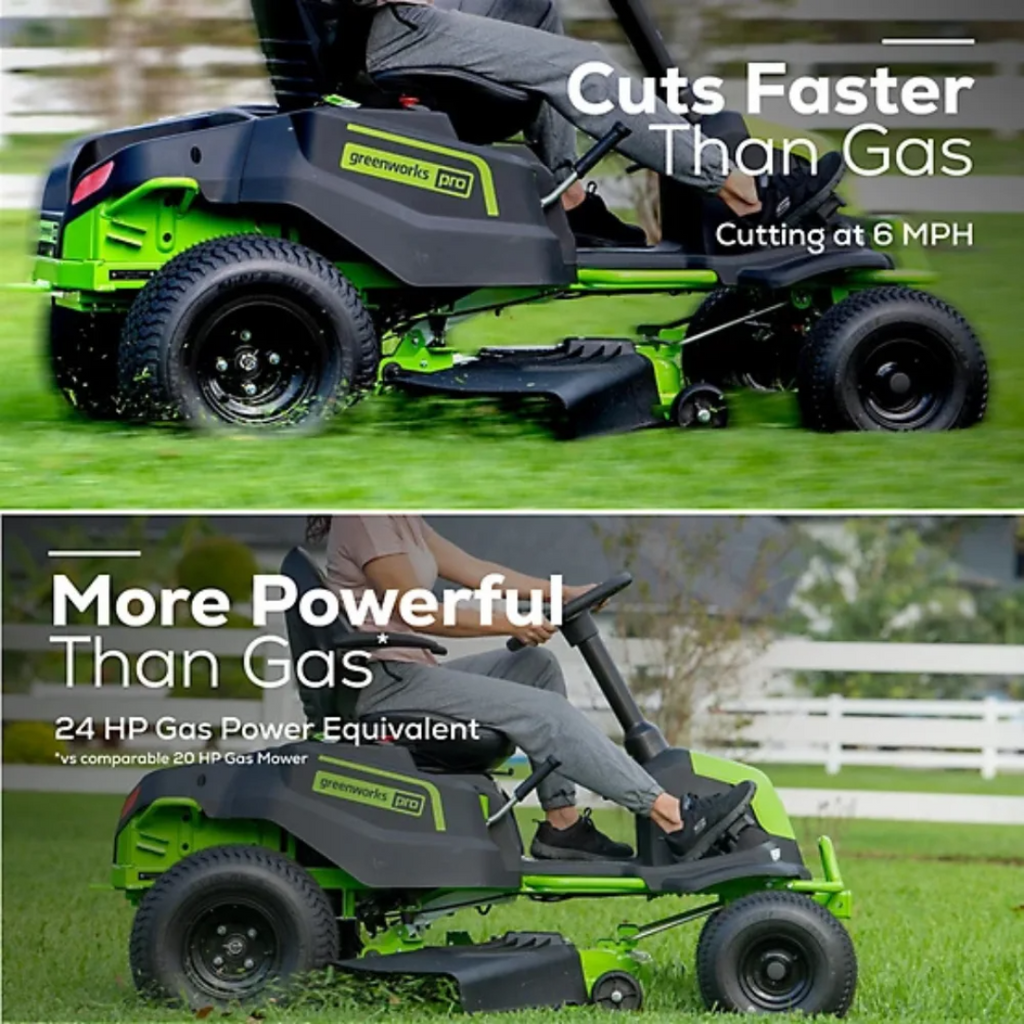 Greenworks Pro 60V CrossoverT CRT426 42-Inch Cordless Battery Electric Riding Lawn Tractor Kit