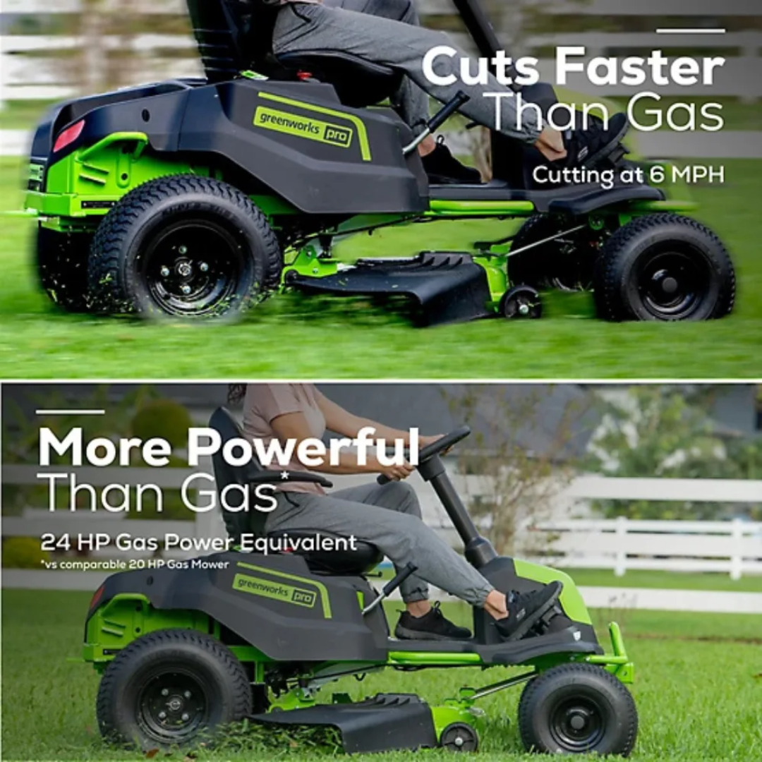 Greenworks Pro 60V CrossoverT CRT426 42-Inch Cordless Battery Electric Riding Lawn Tractor Kit
