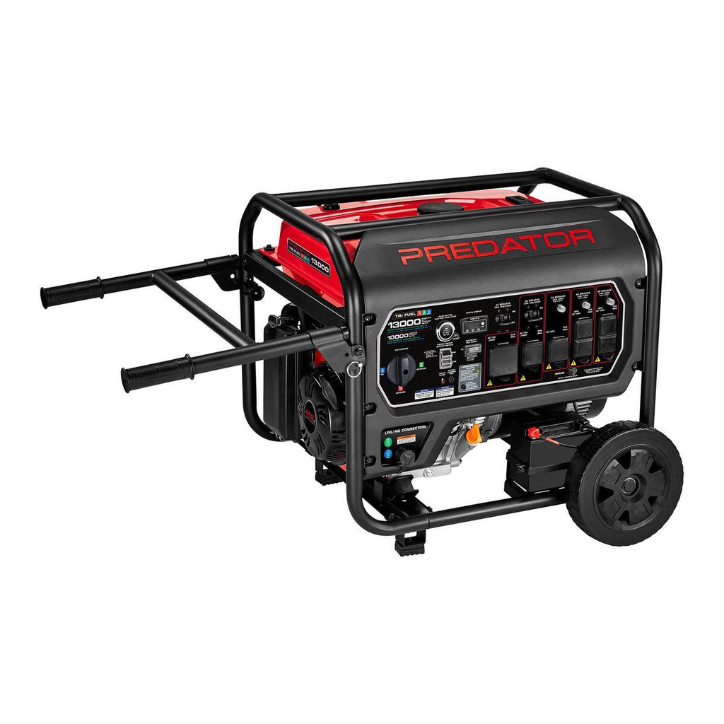 PREDATOR 13,000-Watt Tri-Fuel Portable Generator with Remote Start and CO SECURE Technology