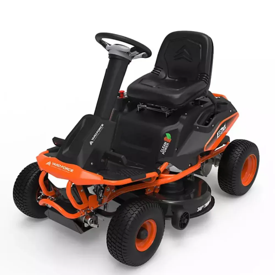 Yard Force YF48vRX-RER38 38-Inch 75Ah Battery Electric Rear-Engine Riding Lawn Mower