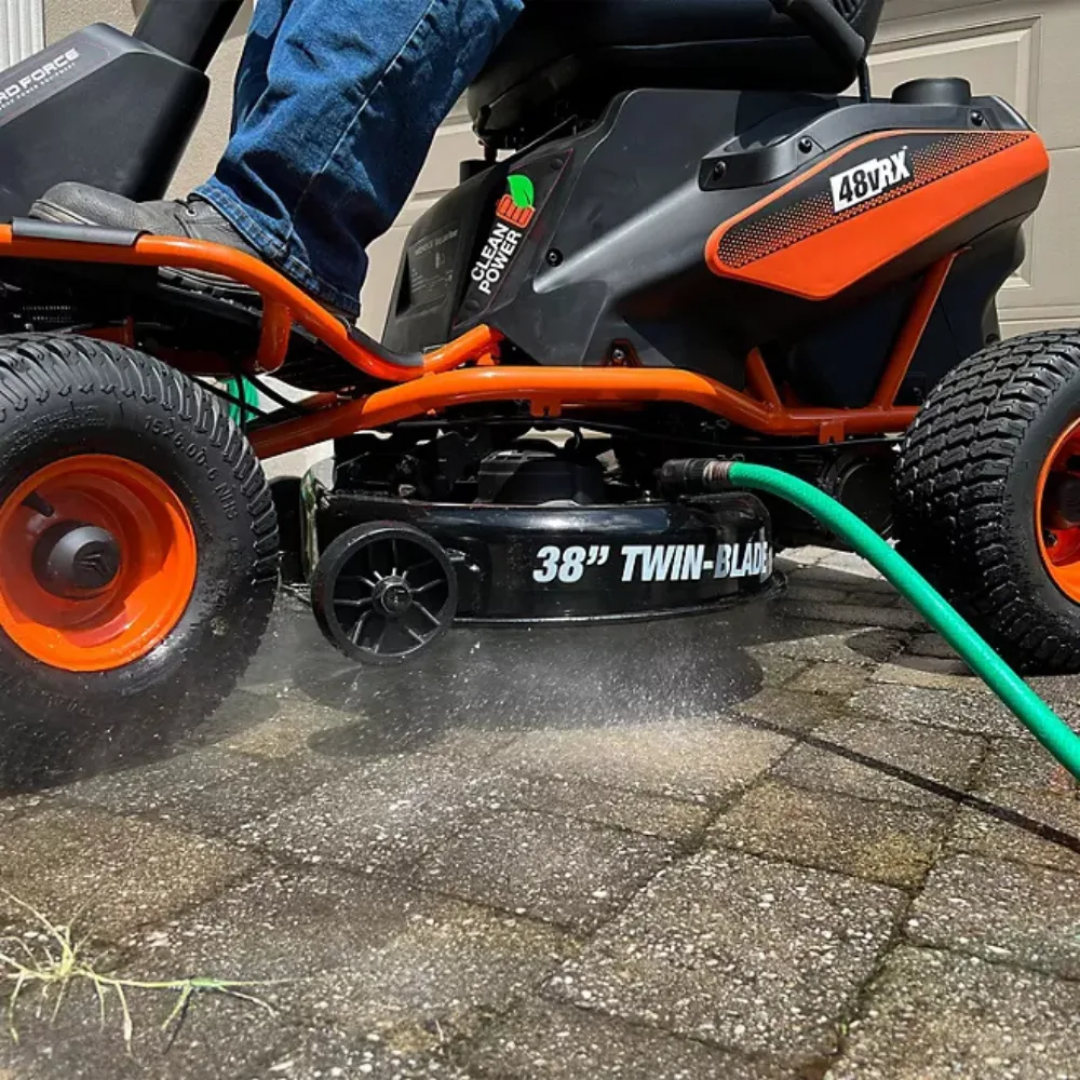 Yard Force YF48vRX-RER38 38-Inch 75Ah Battery Electric Rear-Engine Riding Lawn Mower