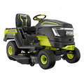 RYOBI 80V HP Brushless 42-Inch Electric Riding Lawn Tractor with 3 Batteries and Hyper Charger