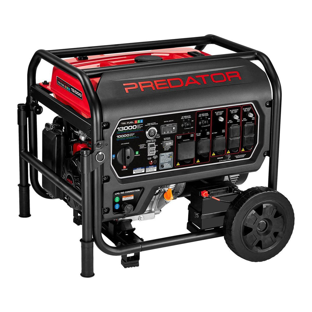 PREDATOR 13,000-Watt Tri-Fuel Portable Generator with Remote Start and CO SECURE Technology